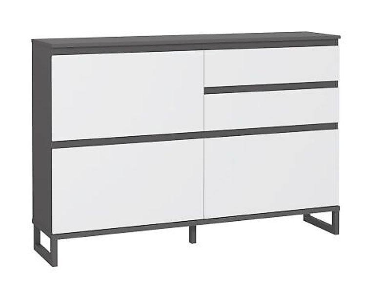 Schuhkipper inkl. 3 Schuhfächer 150 cm QUAYLE von Forte Uni Wolfram Grau / günstig online kaufen