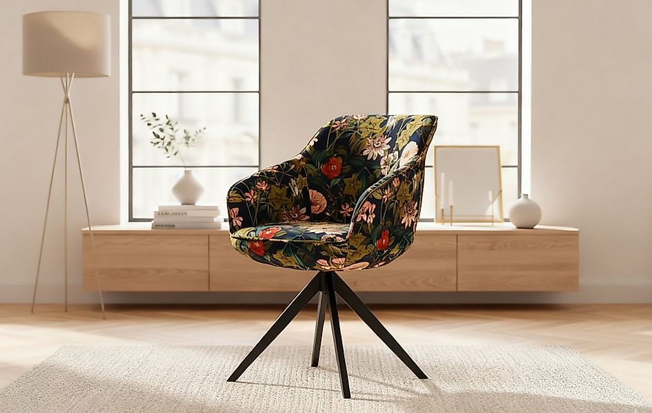 B&D home Polsterstuhl ARVIT (1 St), drehbar, gepolstert, mit Armlehnen günstig online kaufen