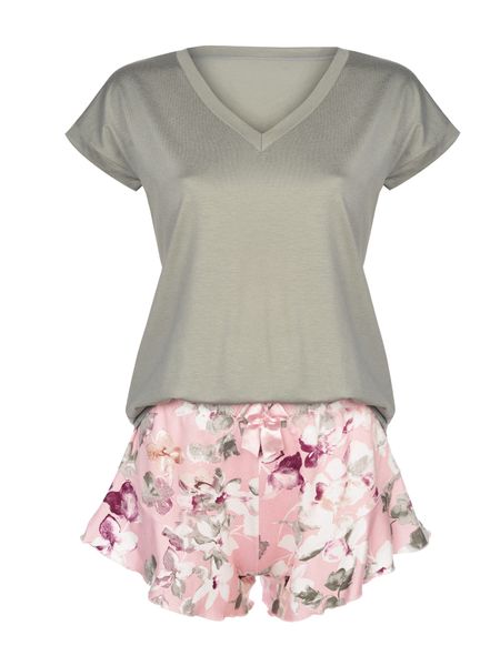 Donna Shorty kurzer Schlafanzug mit Blumen-Druck günstig online kaufen