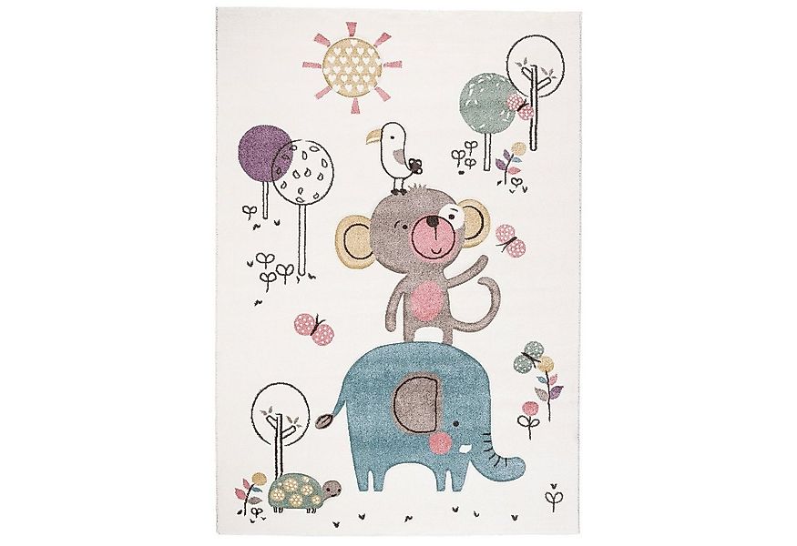 Pergamon Kinderteppich Kinder Teppich Maui Kids Lustige Tiere Bunt, Rechtec günstig online kaufen