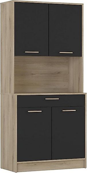 habeig Küchenbuffet Küchenregal Küchenschrank Eiche Küchenmöbel Singleküche günstig online kaufen