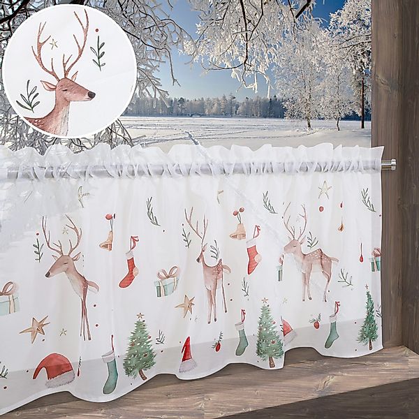 my home Scheibengardine Olwyn, Stangendurchzug (1 günstig online kaufen