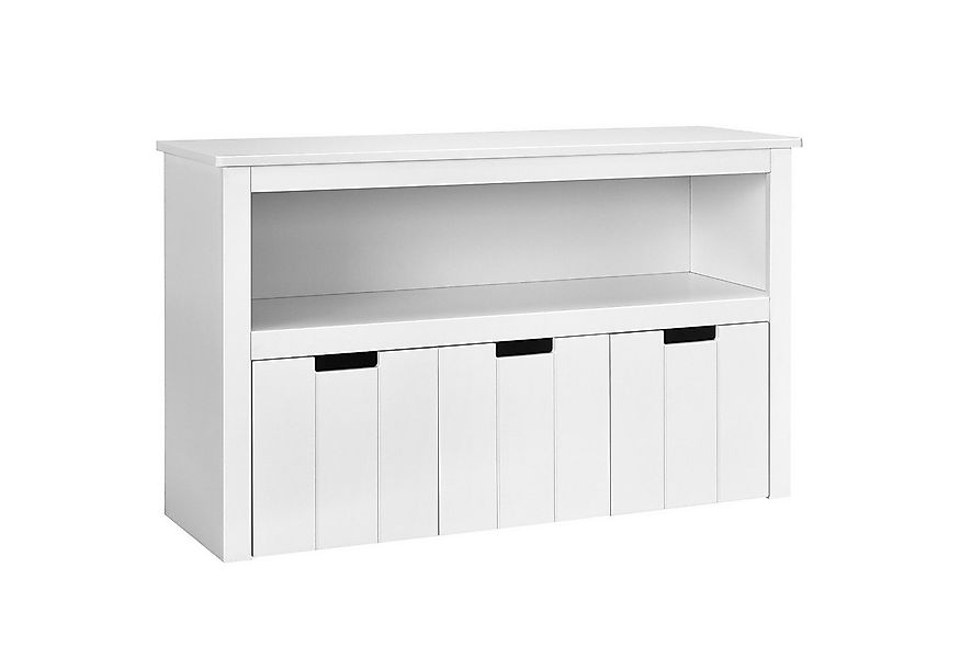 COSTWAY Bücherregal, 3 Schubladen mit Rädern, für Kinder 102 x 33 x 61,5cm günstig online kaufen