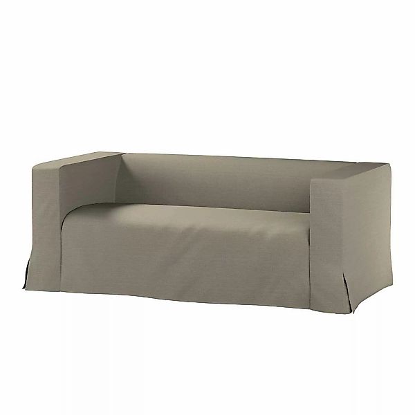 Bezug für Klippan 2-Sitzer Sofa, lang mit Kellerfalte, beige-grau, Klippan günstig online kaufen