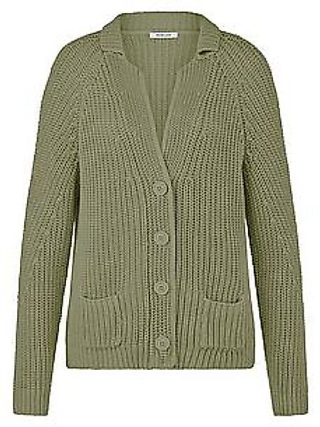 Strickblazer Revers­kragen Peter Hahn grün günstig online kaufen