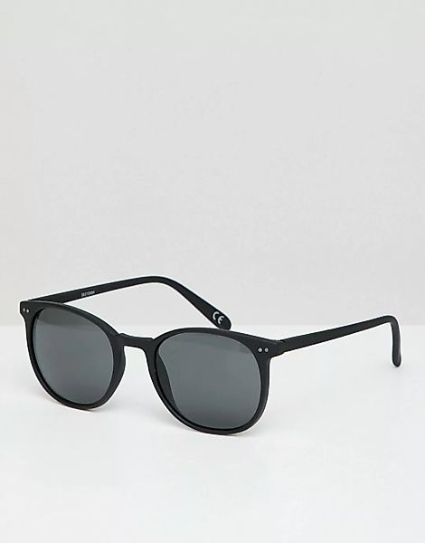 ASOS DESIGN – Eckige Sonnenbrille in Mattschwarz mit getönten Gläsern günstig online kaufen