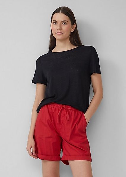 s.Oliver Kurzarmshirt Jersey-T-Shirt aus Leinen günstig online kaufen