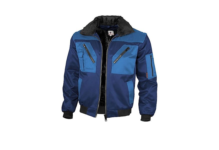 Qualitex Workwear Pilotenjacke Pilotenjacke zweifarbig marine/royal, Gr. L günstig online kaufen