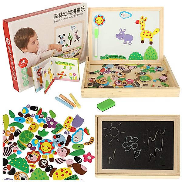 Ikonka Magnettafel Magnet-Kreidetafel Kinder, doppelseitig mit günstig online kaufen