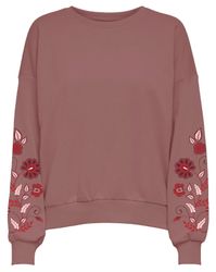 ONLY Sweatshirt ONLBROOKE L/S O-NECK FLOWER günstig online kaufen