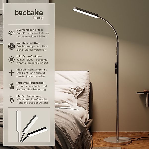tectake Stehlampe Wohnzimmerlampe Prisma LED, 5 günstig online kaufen