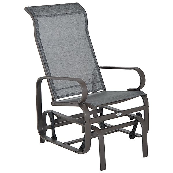 Outsunny Schaukelstuhl Relaxstuhl Gartenschaukel Metall Stuhl günstig online kaufen