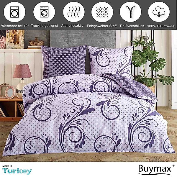 Buymax Bettwäsche Wendebettwäsche, Kissenbezug 80x80cm, Renforce: 100% Baum günstig online kaufen