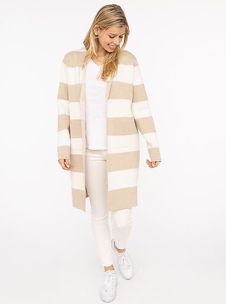 Zwillingsherz Strickjacke Schalkragen, Langarm, Taschen, knielang, günstig online kaufen