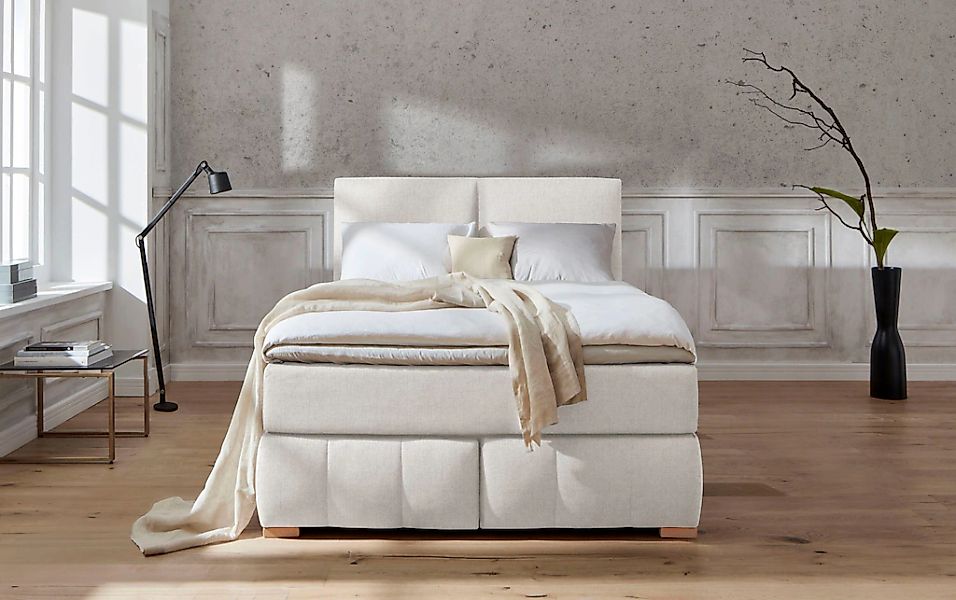 Home affaire Boxspringbett "Wehma" inkl. Topper in 3 verschiedenen Matratze günstig online kaufen