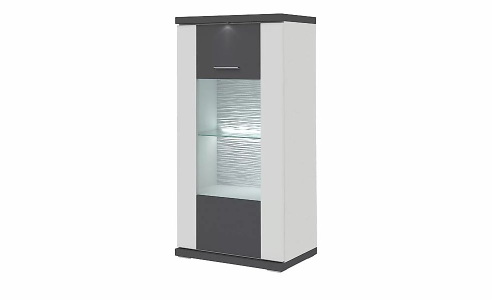 uno Vitrine   Titan ¦ grau ¦ Maße (cm): B: 66 H: 131 T: 42.0 Schränke > Vit günstig online kaufen