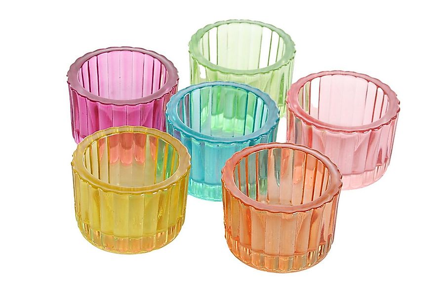 Wackadoo Living Teelichthalter Set 6-teilig in bunten Farben (6 St., 6er Se günstig online kaufen