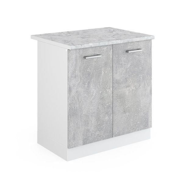 Vicco Spülenunterschrank R-Line, Beton/Weiß, 80 cm, günstig online kaufen
