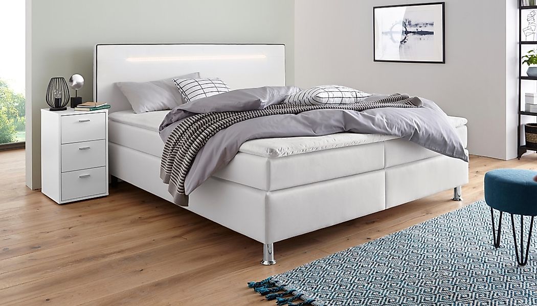 COLLECTION AB Boxspringbett "London, inklusive Topper und Kissen, mit LED-B günstig online kaufen