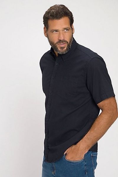 JP1880 Kurzarmhemd Hemd Halbarm Leinenmix Buttondown-Kragen günstig online kaufen