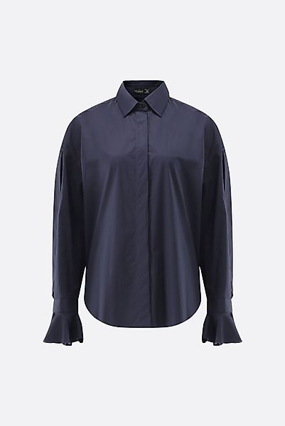 Locker geschnittene Bluse mit ausgestellten Manschetten günstig online kaufen