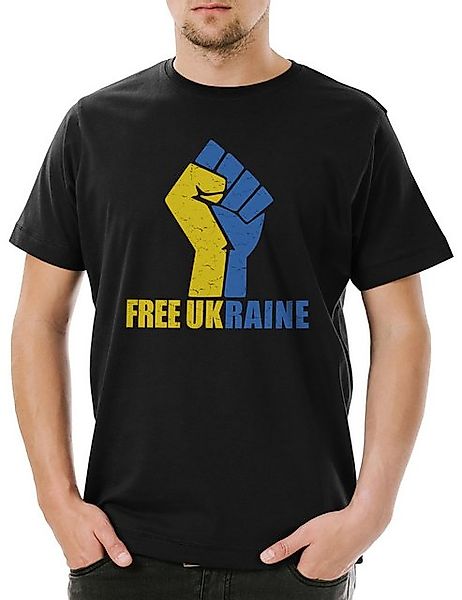 Urban Backwoods Print-Shirt Free Ukraine Fist Herren T-Shirt Against War Wi günstig online kaufen