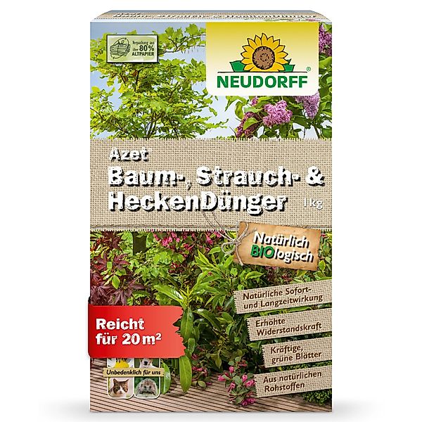 Neudorff Rasendünger Bio - Azet Baum-, Strauch- und HeckenDünger 1 kg, Thuj günstig online kaufen