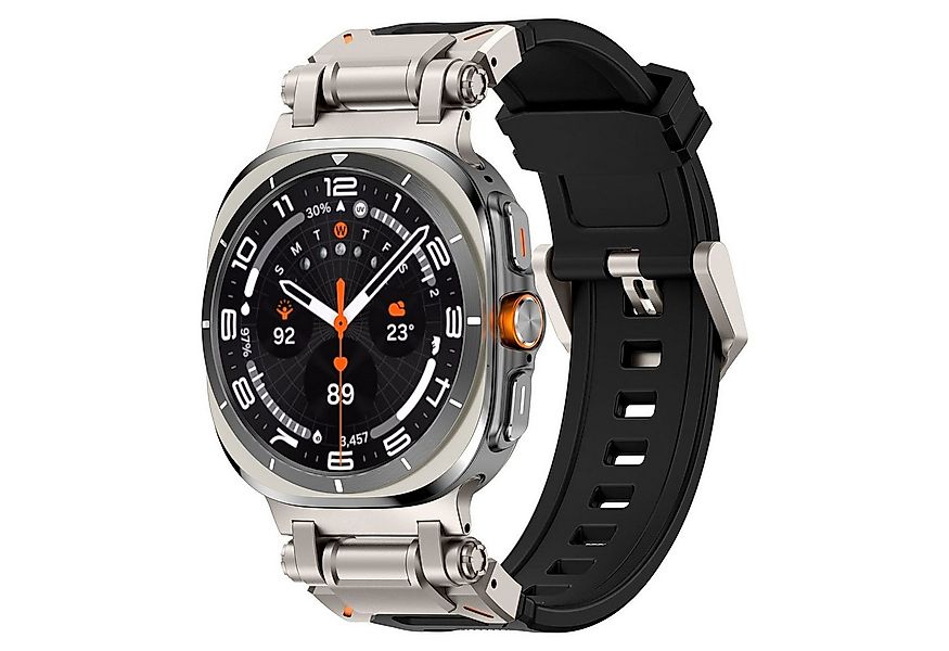 Wigento Smartwatch-Armband Silikon Titanlegierung für Samsung Galaxy Watch günstig online kaufen