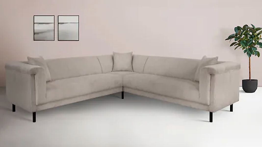Home affaire Ecksofa »AGNIA L-Form B/T/H: 244/244/71 cm« incl. Zierkissen, günstig online kaufen