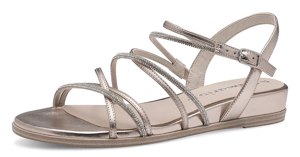 Tamaris Keilsandalette, Riemchensandale, Sommerschuh mit glizernden günstig online kaufen