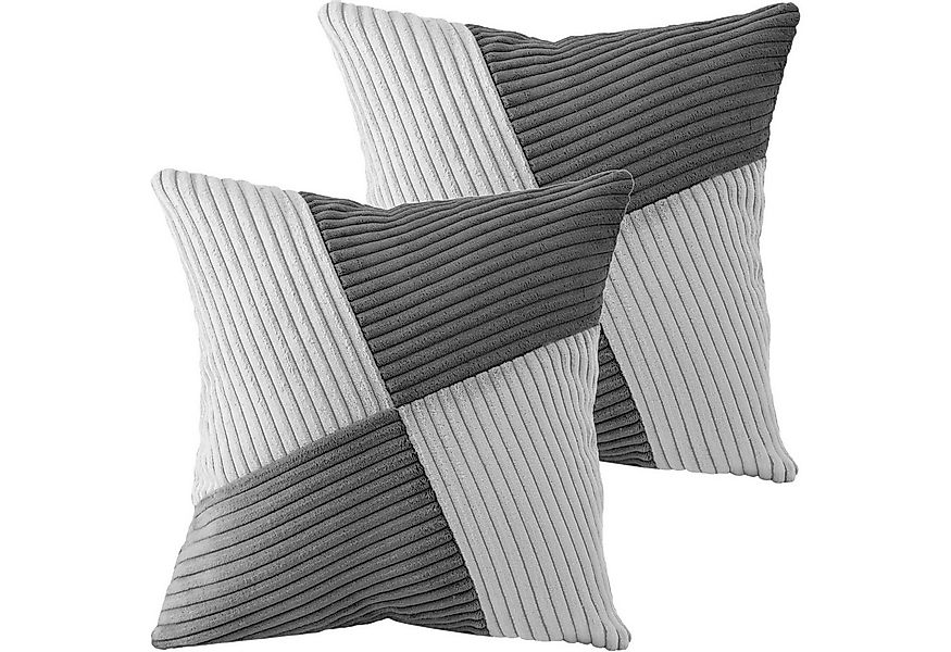 Amilian Dekokissen mit Füllung und Bezug - 2er Set - Zierkissen, Sofakissen günstig online kaufen