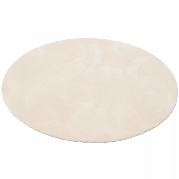 Pergamon Luxus Super Soft Fellteppich Pearl Rund Beige 160x160cm günstig online kaufen