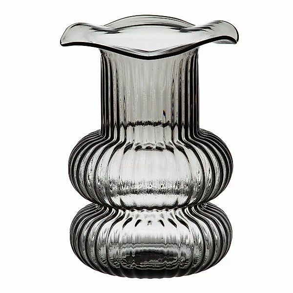 Vase Grau Glas 16,5 X 16,5 X 25 Cm günstig online kaufen