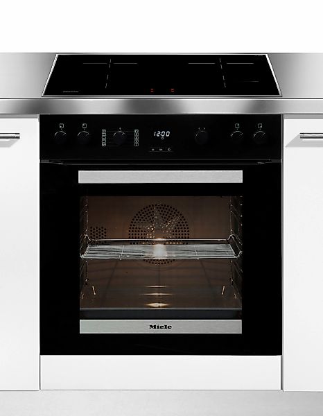 Miele "H2455I D OBSW/EDST-LOOK + KM 7061 F" Herd-Set - Kombination aus Herd günstig online kaufen