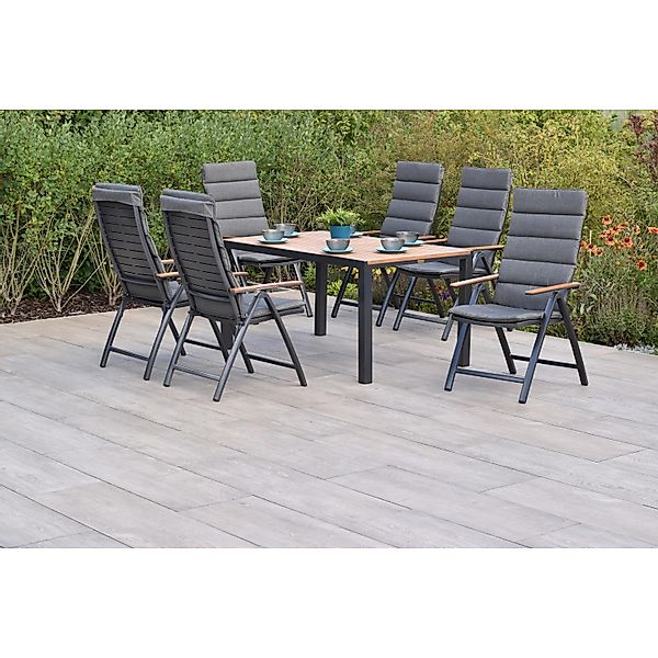 Merxx Tinos Set 13-tlg. mit Gartentisch 150 x 90 cm inkl. Kissen günstig online kaufen