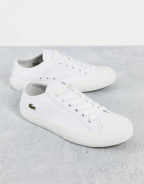 Lacoste – Topskill 0721 – Schnür-Sneaker aus gewalktem Leder in Weiß günstig online kaufen