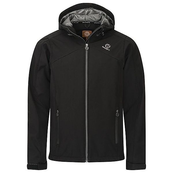Gradnetz Softshelljacke Herren schwarz (1-St) Kapuze günstig online kaufen