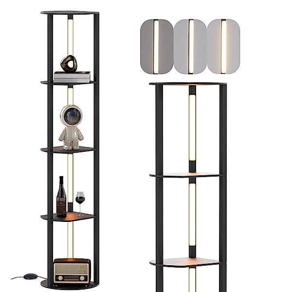 COSTWAY Stehlampe, 163cm, 4 drehbare LED-Streifen, günstig online kaufen