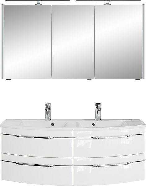 Saphir Badmöbel-Set »Badezimmer-Set 133,2 cm breit, inkl. Türdämpfer, 3 Tür günstig online kaufen