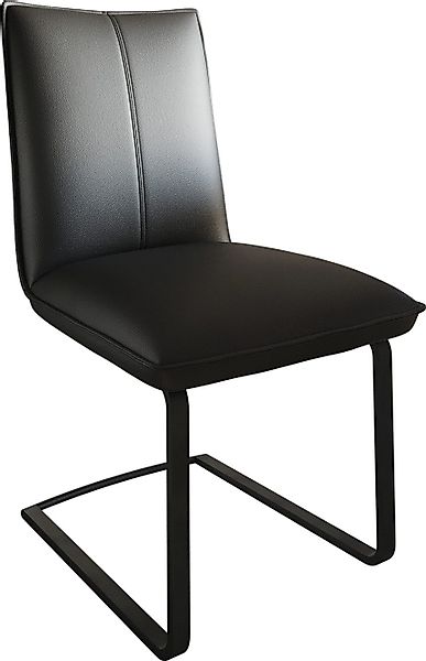 DELIFE Polsterstuhl Lelio-Flex, Freischwinger flach Schwarz günstig online kaufen