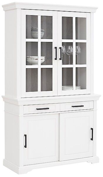 Home affaire Vitrine »Anabel«, aus massiver Kiefer, Breite 110 cm, Höhe 190 günstig online kaufen