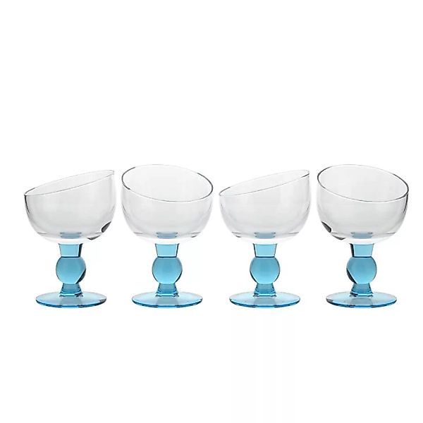 Eiscremeglas Vienna 4er-Set Amore Vero 14cm blau günstig online kaufen