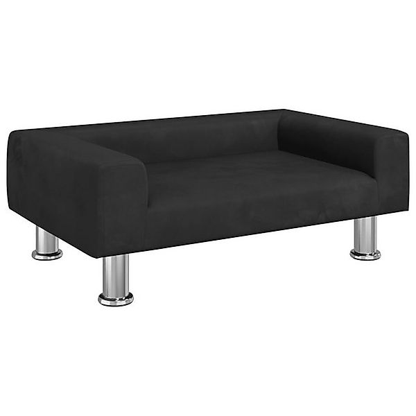 vidaXL Kindersofa Kindersofa Schwarz 70x45x26,5 cm Samt Kindercouch Kinderm günstig online kaufen
