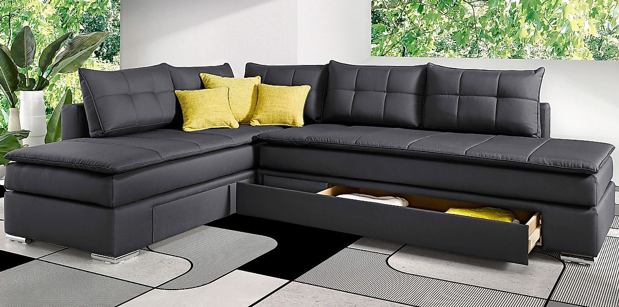 INOSIGN Ecksofa "Night & Day L-Form, B: 304 cm", mit Bettfunktion, Bettkast günstig online kaufen