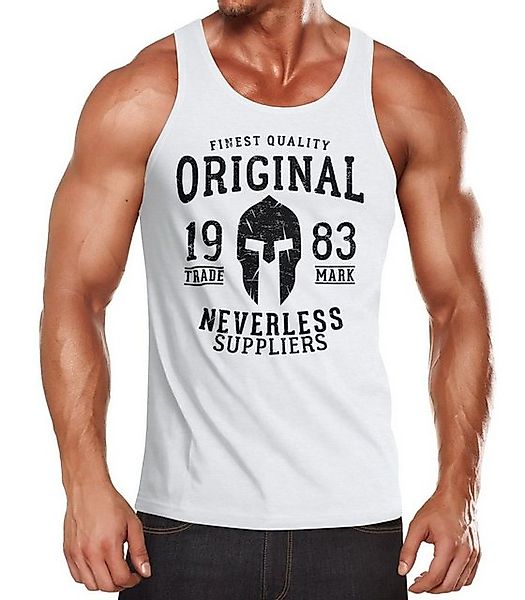 Neverless Tanktop Herren Tank-Top Original Gladiator Sparta Helm Athletic V günstig online kaufen