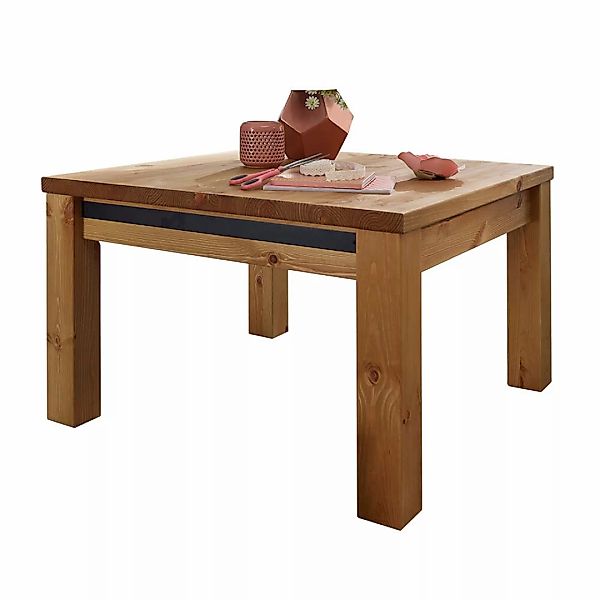 Couchtisch Massivholz 70x70 cm WILSON-69 in Kiefer massiv eichefarbig, B/H/ günstig online kaufen