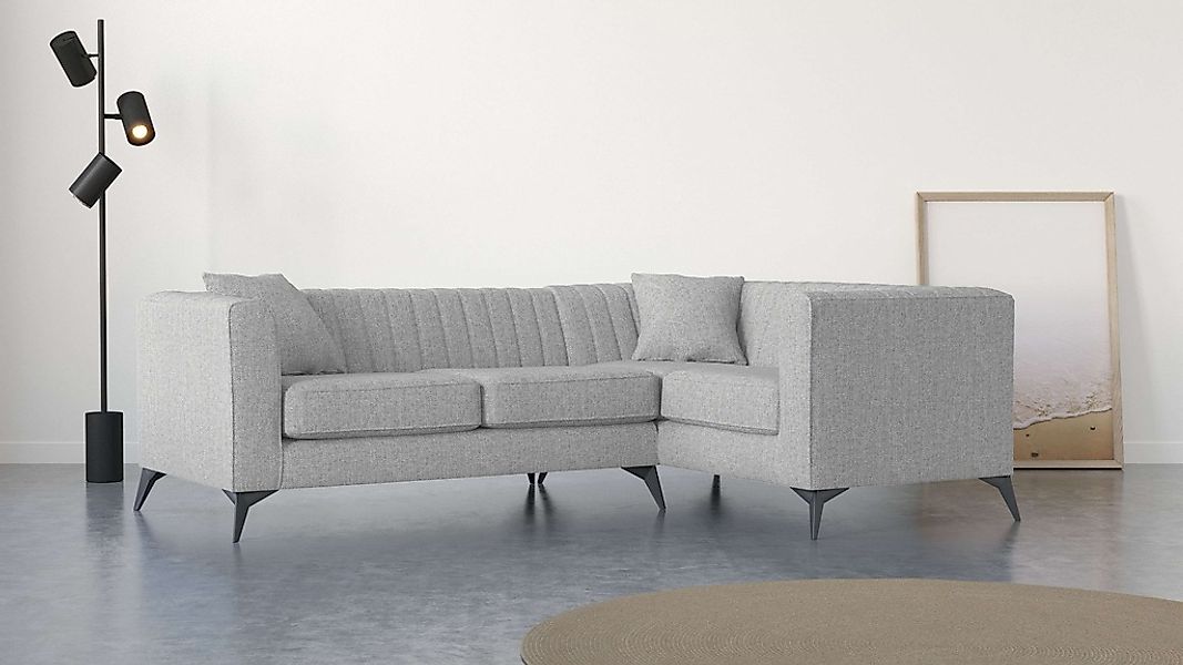 Places of Style Ecksofa "MATTHEW L-Form ideal für kleine Räume, Maße B/T/H: günstig online kaufen