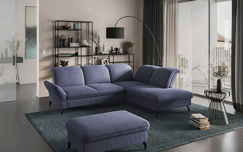 sit&more Ecksofa "Leandro L-Form", Wahlweise mit Bett-, Kopfteil - und Arml günstig online kaufen