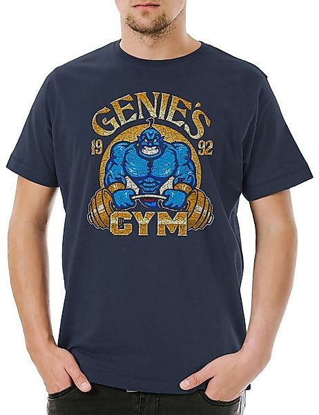 Urban Backwoods Print-Shirt Urban Backwoods Genie's Gym Herren T-Shirt Navy günstig online kaufen