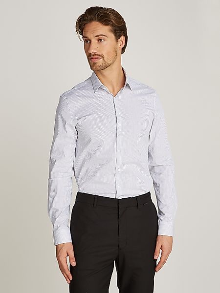 Calvin Klein Langarmhemd POPLIN STRIPE SLIM günstig online kaufen
